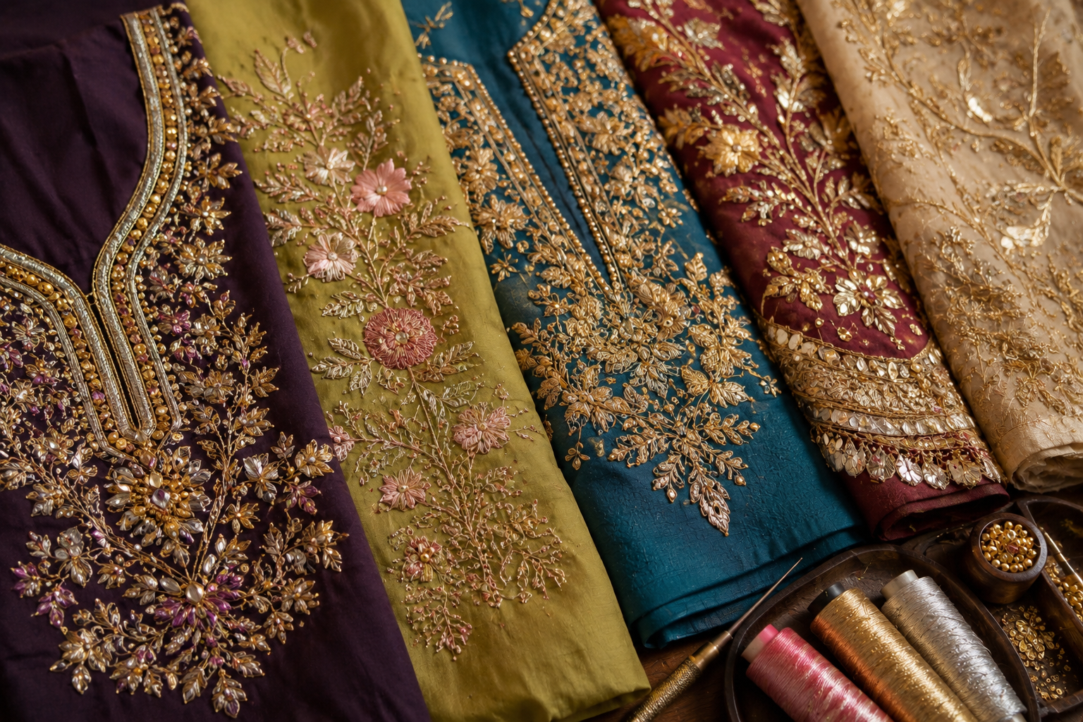 Pakistani Embroidery Types Explained Zardozi, Gota, Resham, Dabka & Tilla