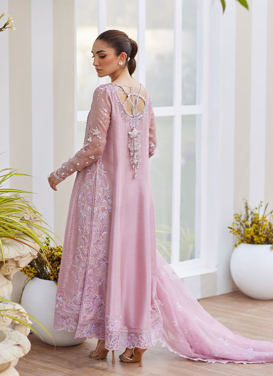Farah Talib Aziz | Luxe Pret | Karis Mauve Kalidaar And Dupatta
