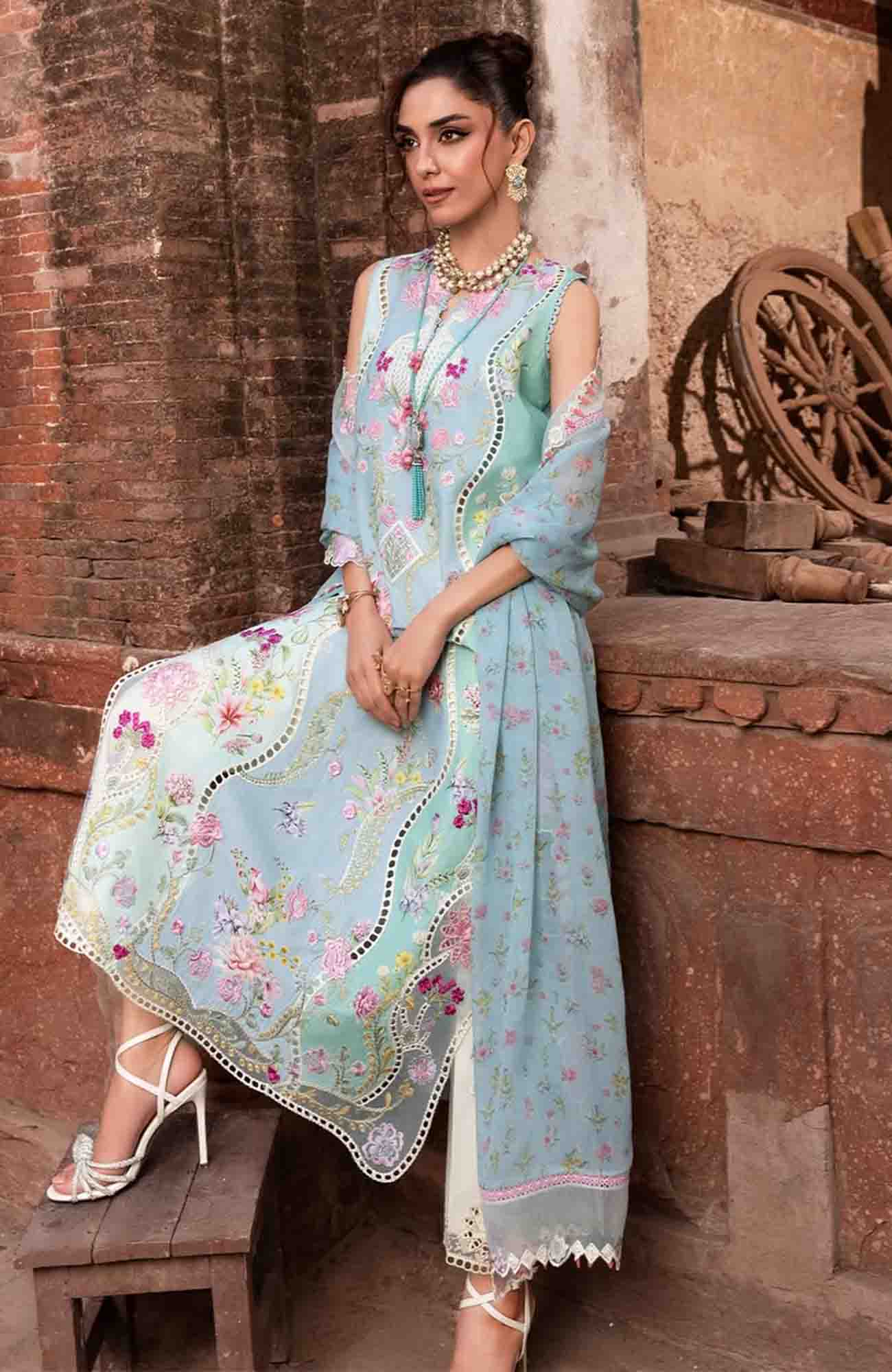 Saira Shakira| Breeze 2026 | Embroidered 3 Piece 7B
