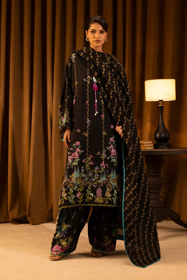 Sana Safinaz | MUZLIN WINTER '25 | Linen Muzlin 3 Piece | M253-013B-3CQ