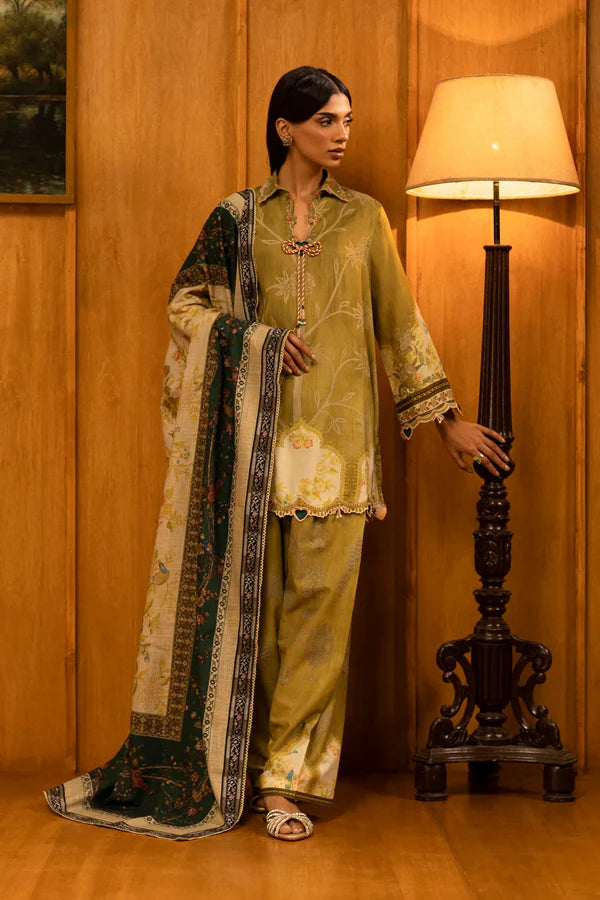 Sana Safinaz | MUZLIN WINTER '25 | Linen Muzlin 3 Piece | M253-016A-3CY