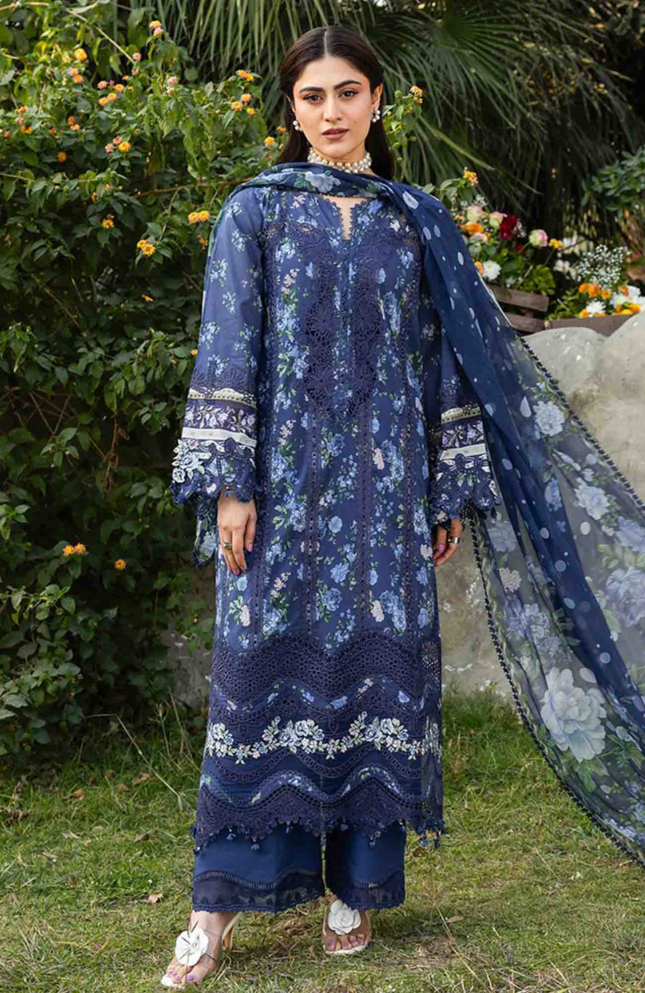 Elaf | CHIKANKARI PRINTS | NEEL