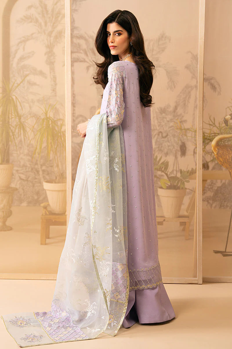 Cross Stitch -LILAC LUSTER-4 PIECE EMBROIDERED CHIFFON SUIT