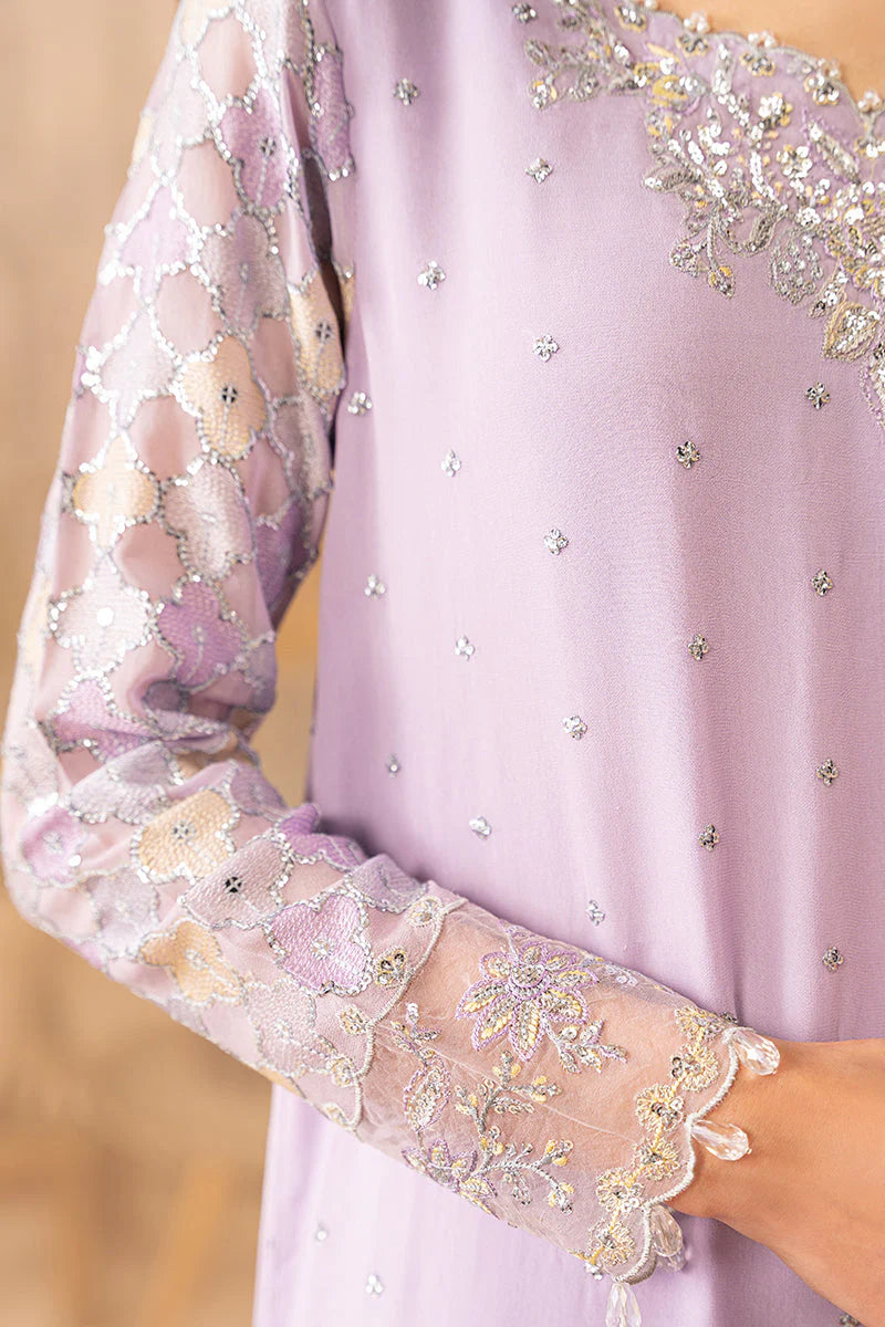 Cross Stitch -LILAC LUSTER-4 PIECE EMBROIDERED CHIFFON SUIT