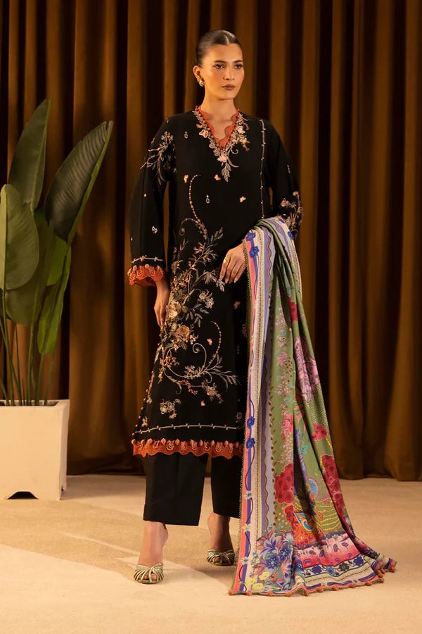 Sana Safinaz | MUZLIN WINTER '25 | Slub Muzlin 3 Piece | M253-006A-3CP