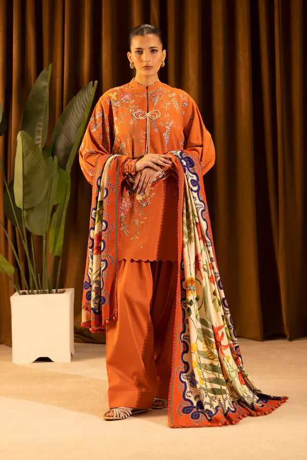 Sana Safinaz | MUZLIN WINTER '25 | Slub Muzlin 3 Piece | M253-009B-3AP