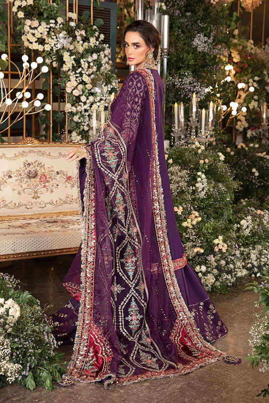 Maria.B 3 Piece Stitched Embroidered Raw Silk Suit | BD-2903