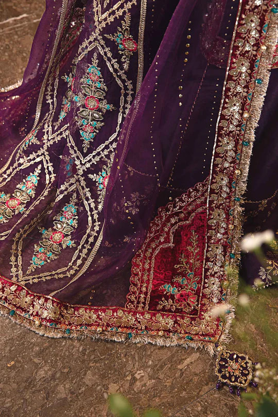 Maria.B 3 Piece Stitched Embroidered Raw Silk Suit | BD-2903