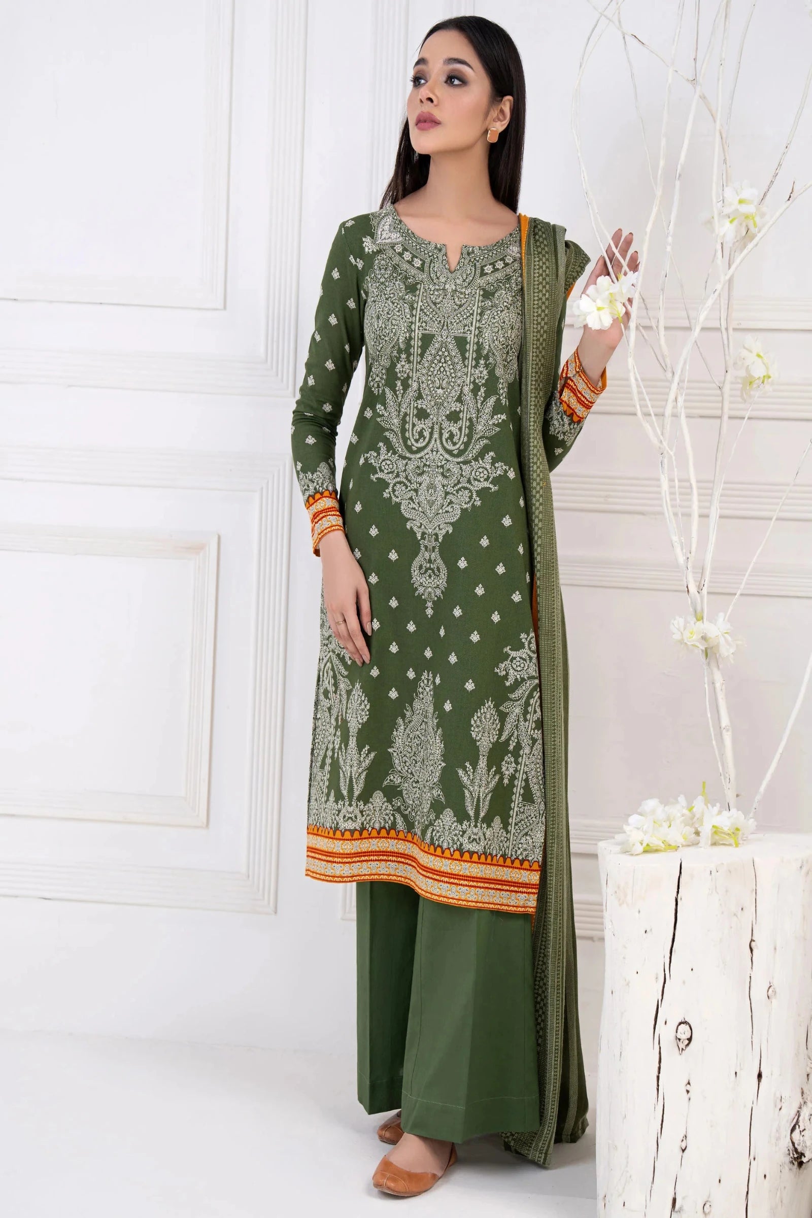 LimeLight - Winter - 3pc Khaddar Suit-Printed -U3145