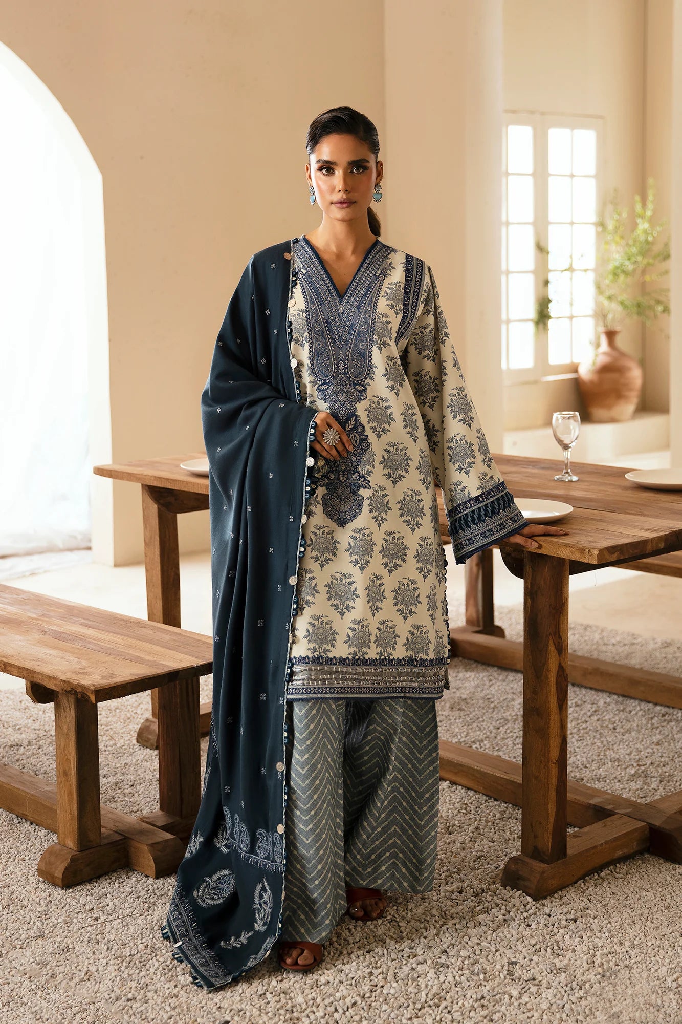 Ethnic - Winter - Embroidered 3Pc - E0451/203/602