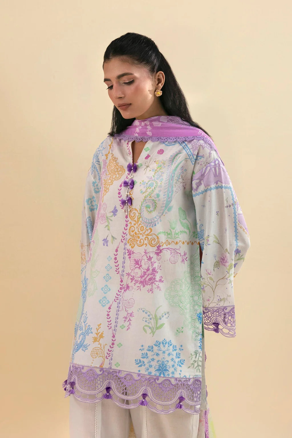 Sana Safinaz | Embroidered 3 Piece | LM261-001-CG