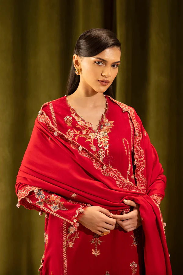 Sana Safinaz | MUZLIN WINTER '25 | Slub Muzlin 3 Piece | M253-002A-3CP