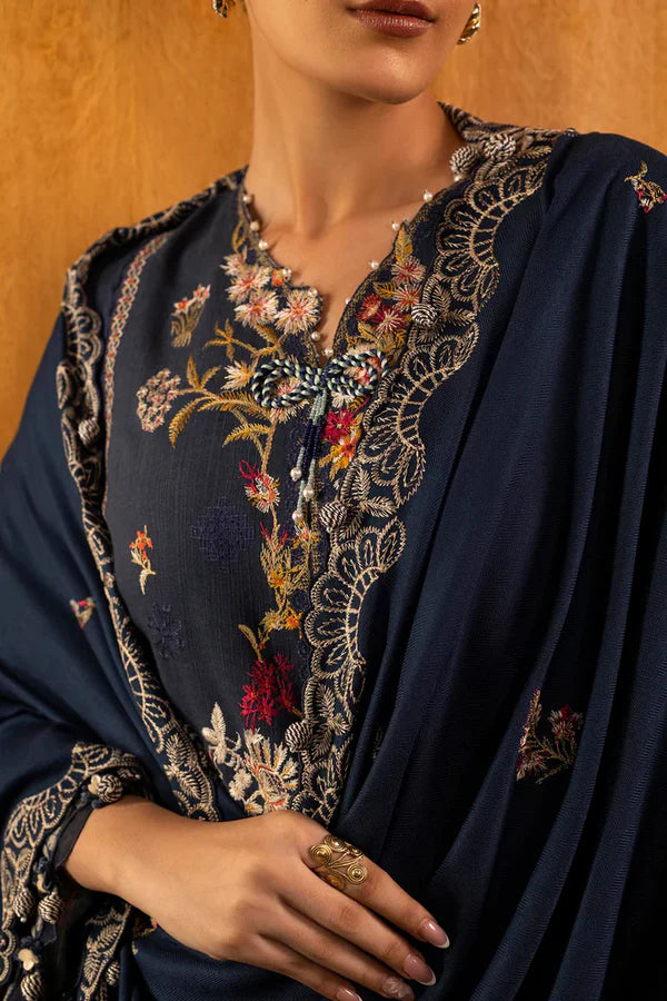 Sana Safinaz | MUZLIN WINTER '25 | Slub Muzlin 3 Piece | M253-002B-3CP