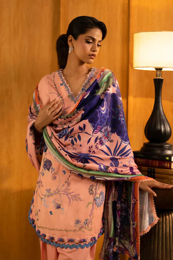 Sana Safinaz | MUZLIN WINTER '25 | Slub Muzlin 3 Piece | M253-006B-3CP