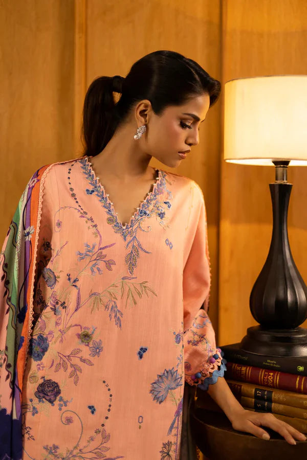 Sana Safinaz | MUZLIN WINTER '25 | Slub Muzlin 3 Piece | M253-006B-3CP