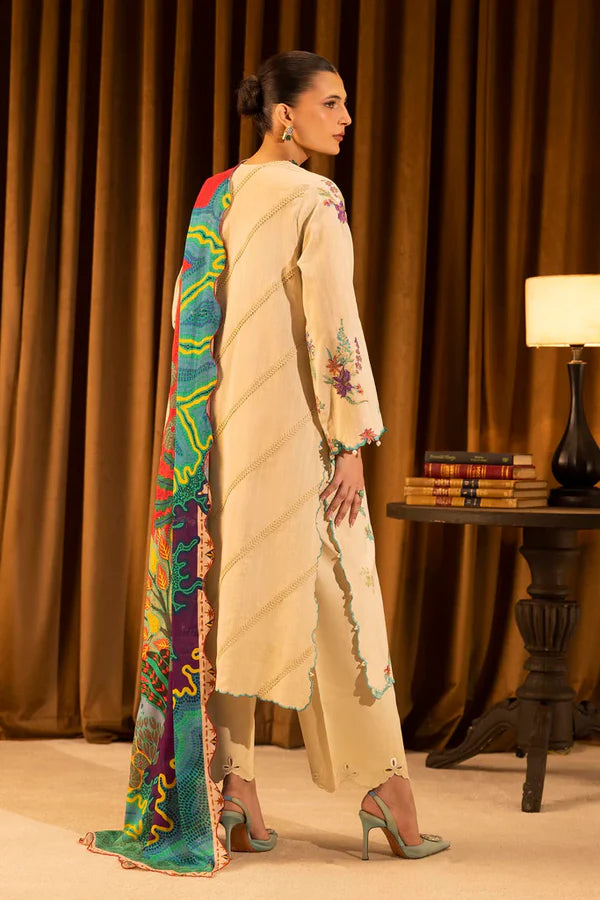 Sana Safinaz | MUZLIN WINTER '25 | Slub Muzlin 3 Piece | M253-008B-3CY