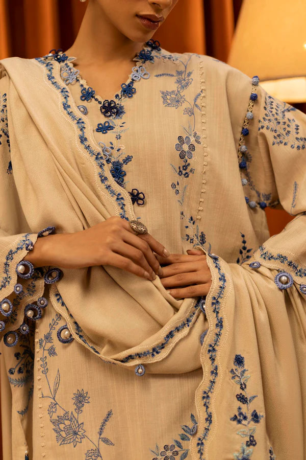 Sana Safinaz | MUZLIN WINTER '25 | Slub Muzlin 3 Piece | M253-011A-3CP