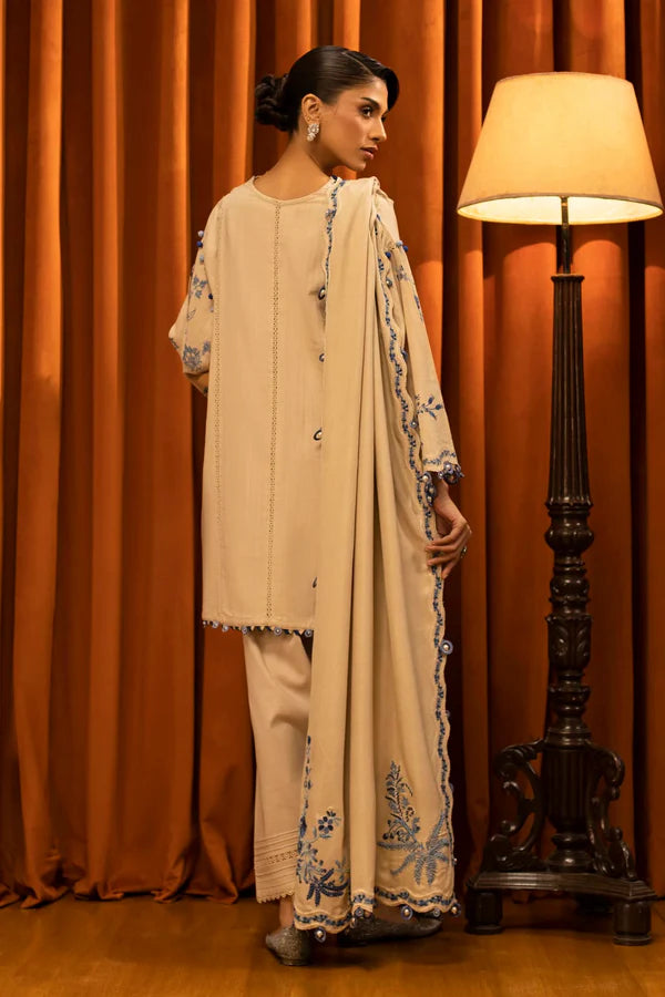 Sana Safinaz | MUZLIN WINTER '25 | Slub Muzlin 3 Piece | M253-011A-3CP