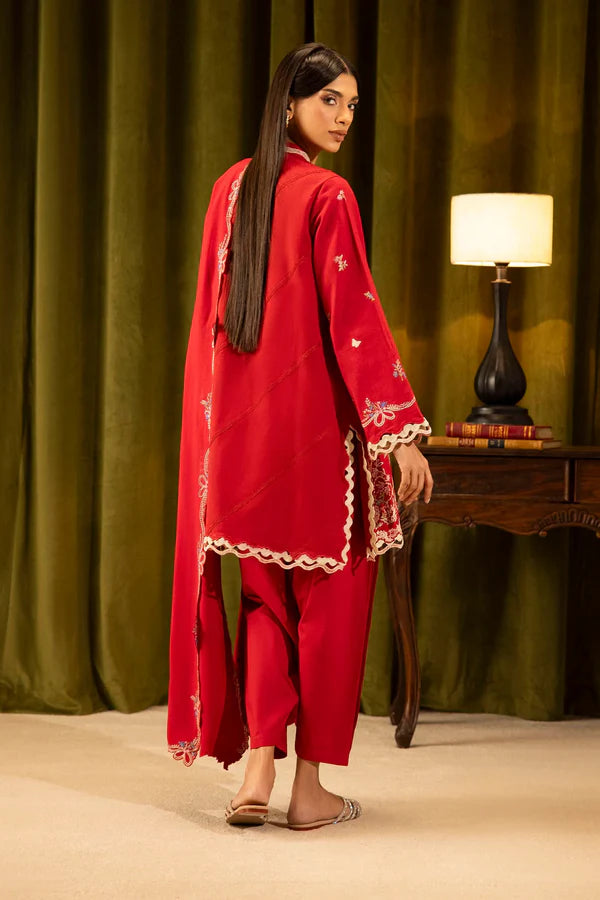 Sana Safinaz | MUZLIN WINTER '25 | Linen Muzlin 3 Piece | M253-012B-3CP