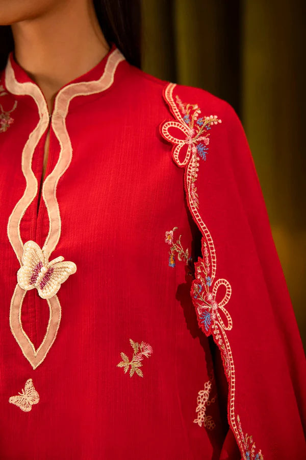 Sana Safinaz | MUZLIN WINTER '25 | Linen Muzlin 3 Piece | M253-012B-3CP