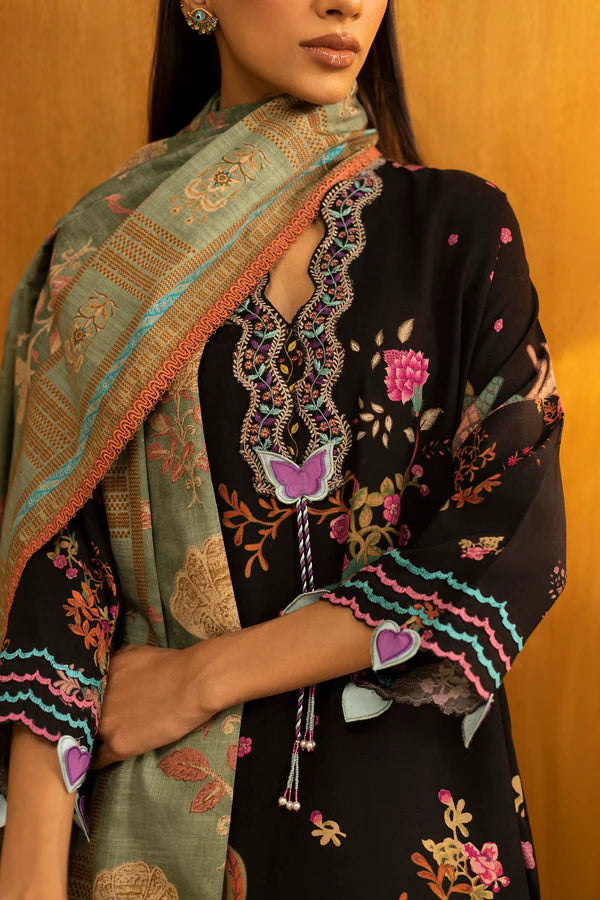 Sana Safinaz | MUZLIN WINTER '25 | Linen Muzlin 3 Piece | M253-014B-3CQ