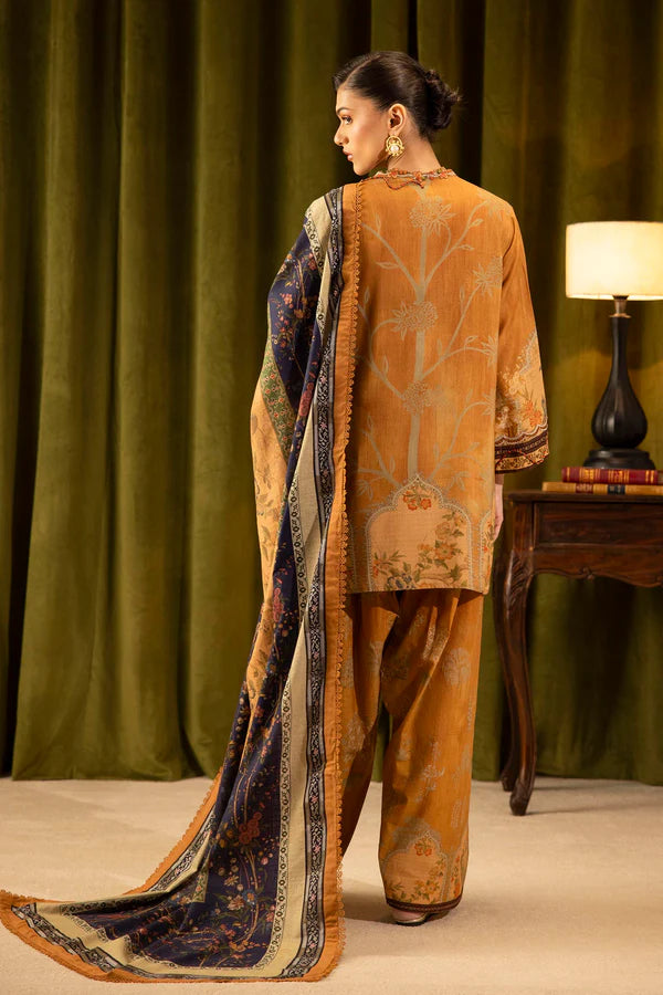 Sana Safinaz | MUZLIN WINTER '25 | Linen Muzlin 3 Piece | M253-016B-3CY