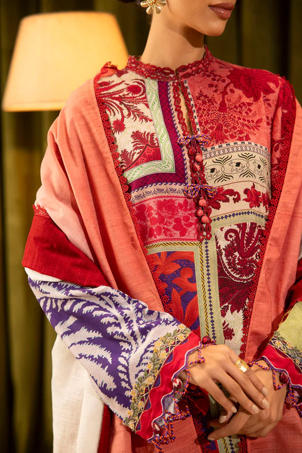 Sana Safinaz | MUZLIN WINTER '25 | Linen Muzlin 3 Piece | M253-018A-3CQ