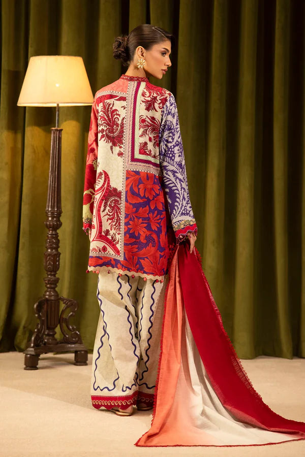 Sana Safinaz | MUZLIN WINTER '25 | Linen Muzlin 3 Piece | M253-018A-3CQ