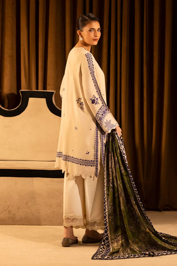 Sana Safinaz | MUZLIN WINTER '25 | Linen Muzlin 3 Piece | M253-020B-3CR