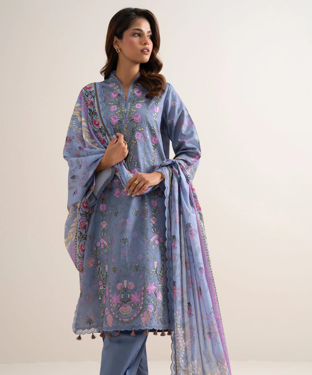 Sapphire | Intermix 26 | 3 Piece - Embroidered Lawn Suit 26V7131