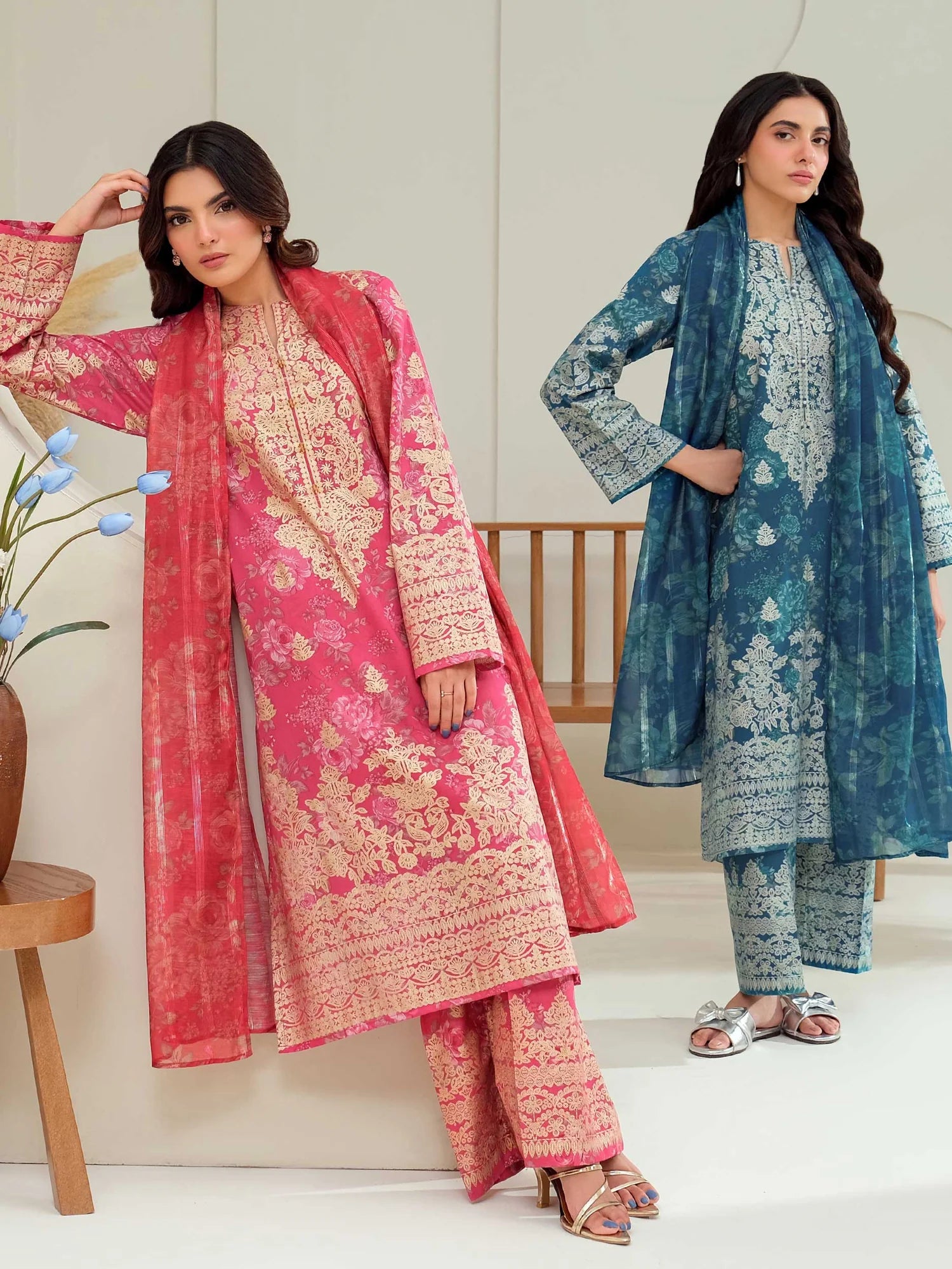 Limelight | 3Piece Lawn Suit-Paste Printed | U3953SU Floral