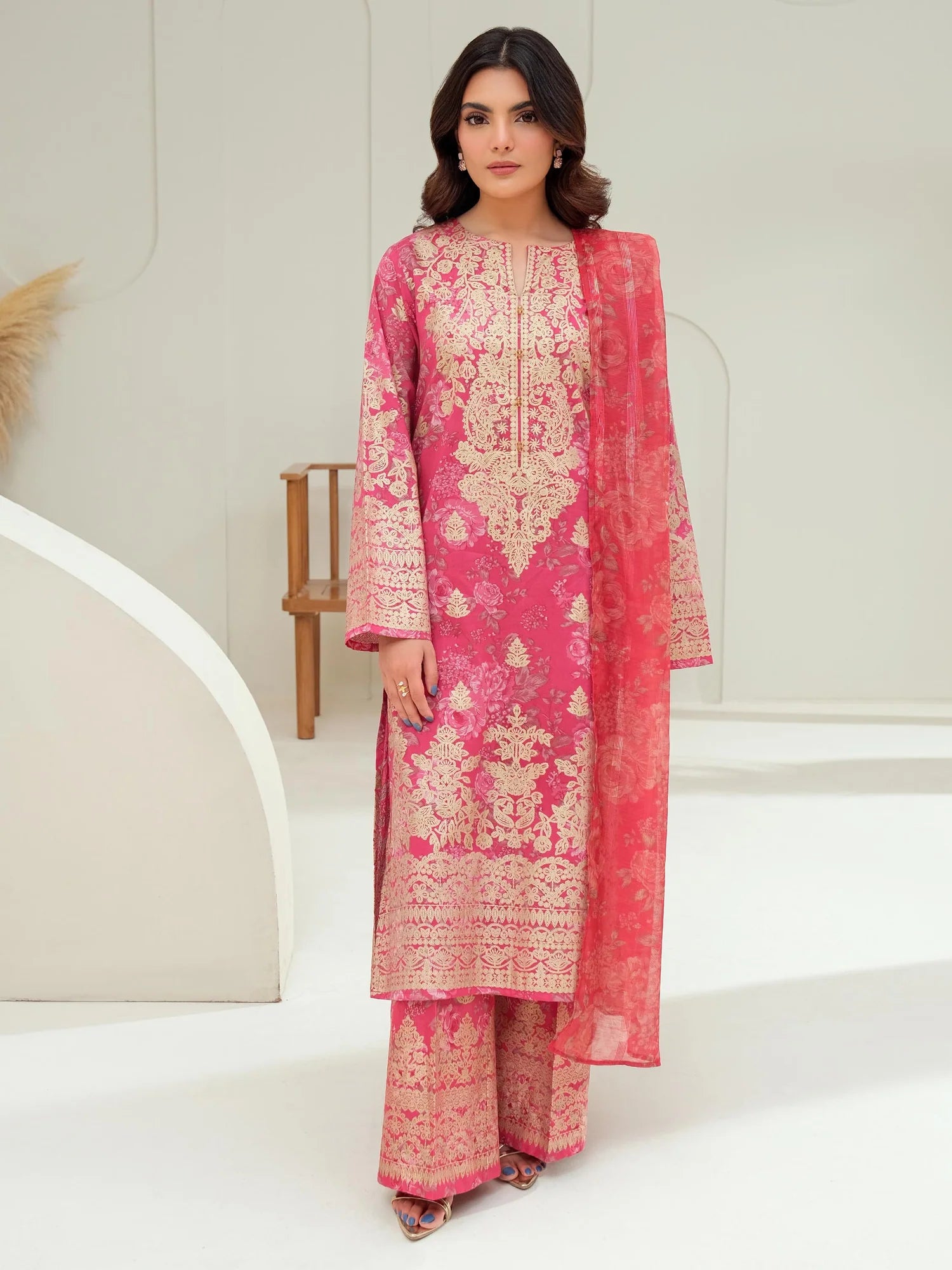 Limelight | 3Piece Lawn Suit-Paste Printed | U3953SU Floral