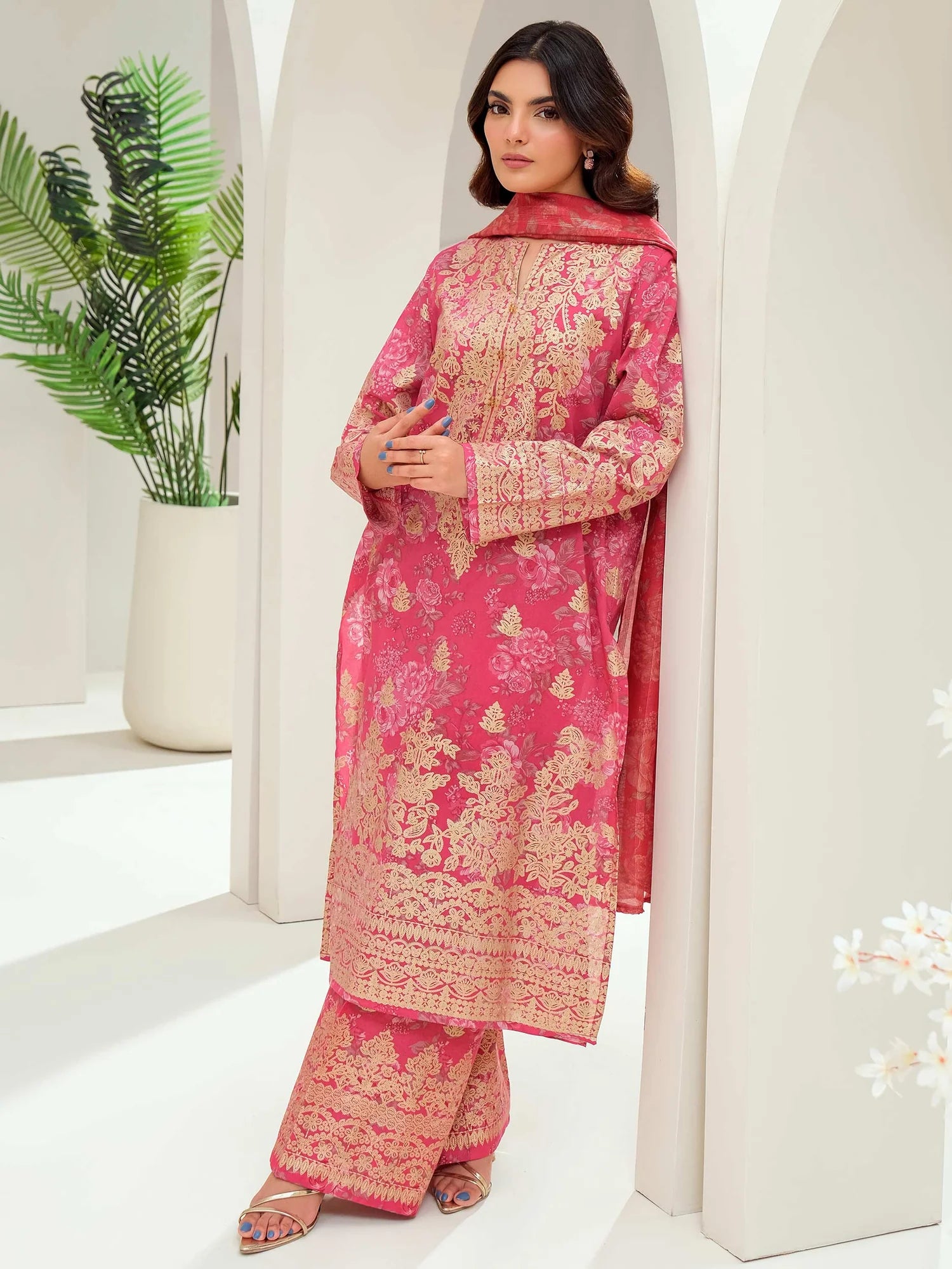 Limelight | 3Piece Lawn Suit-Paste Printed | U3953SU Floral