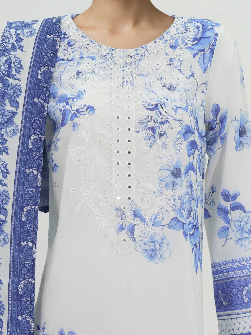 LimeLight | 3 Piece Lawn Suit-Embroidered | U4657SU Blue