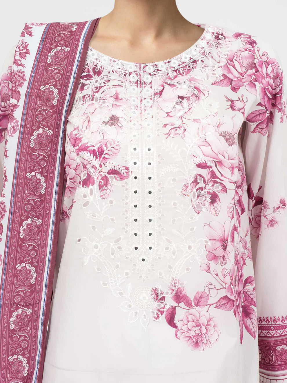 LimeLight | 3 Piece Lawn Suit-Embroidered | U4657SU Pink