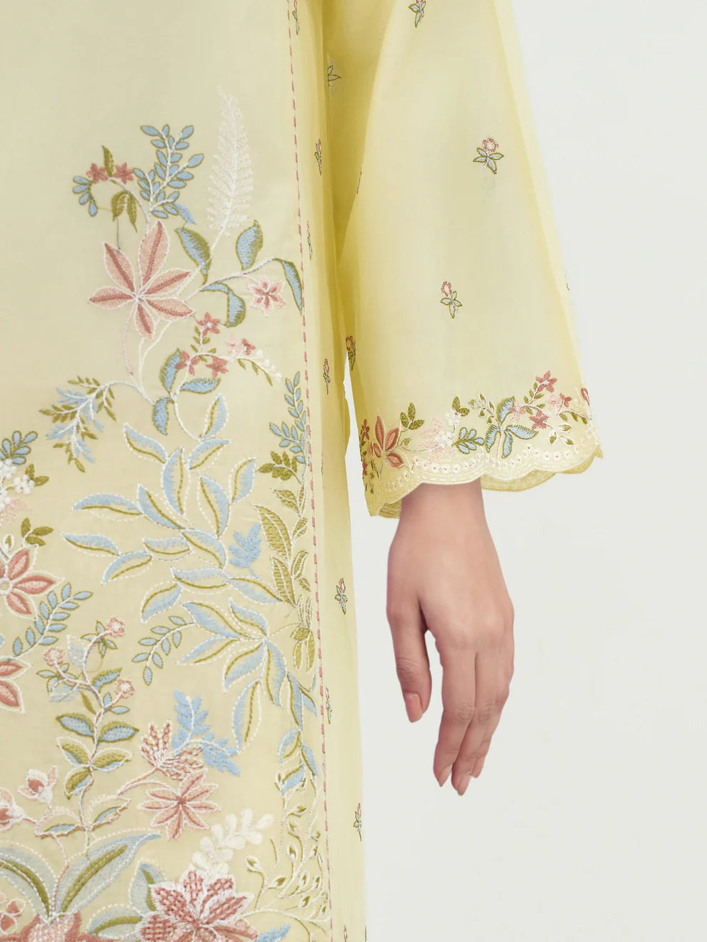 LimeLight | 3 Piece Lawn Suit-Embroidered | U4703SU Yellow