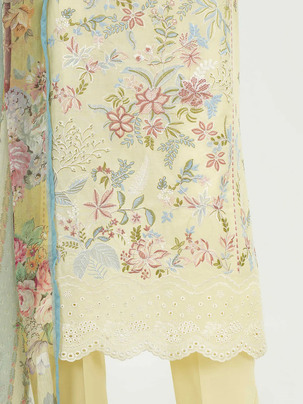 LimeLight | 3 Piece Lawn Suit-Embroidered | U4703SU Yellow