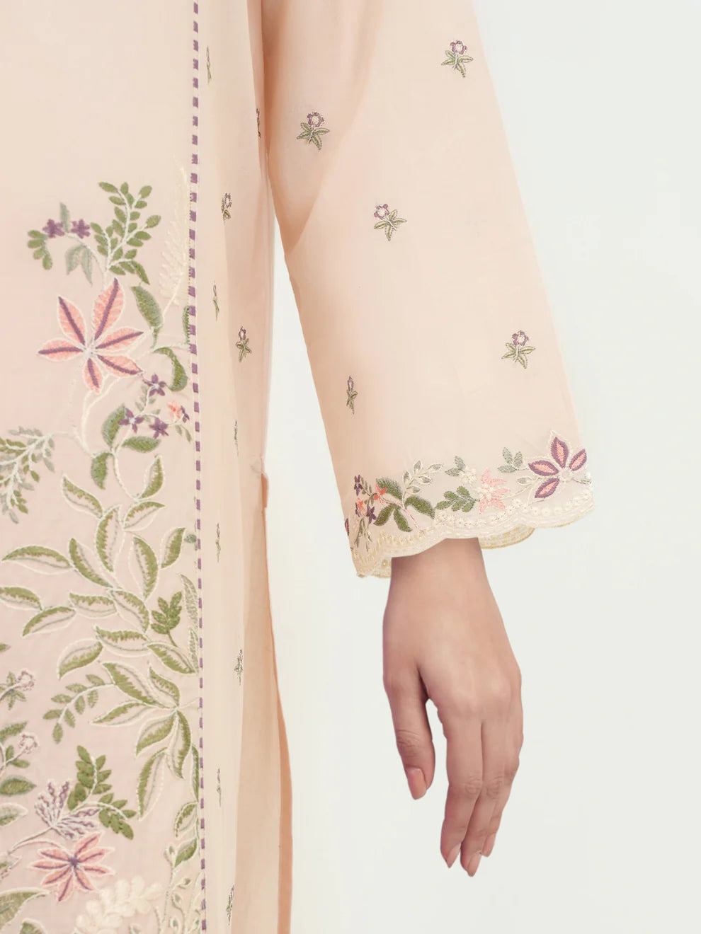 LimeLight | 3 Piece Lawn Suit-Embroidered | U4703SU Peach