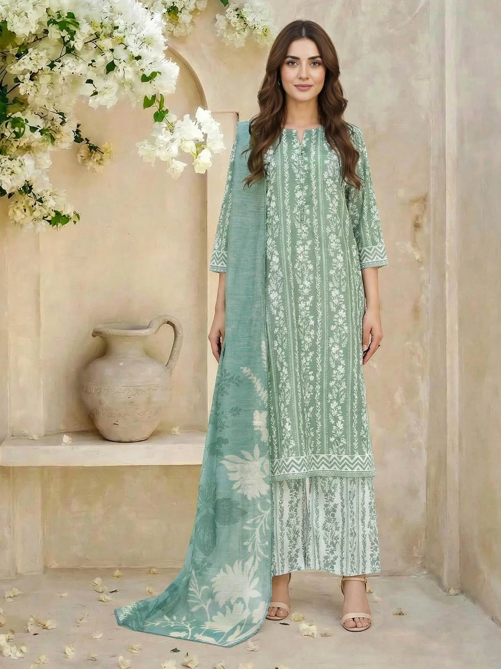LimeLight | 3 Piece Lawn Printed | U4791SU Green