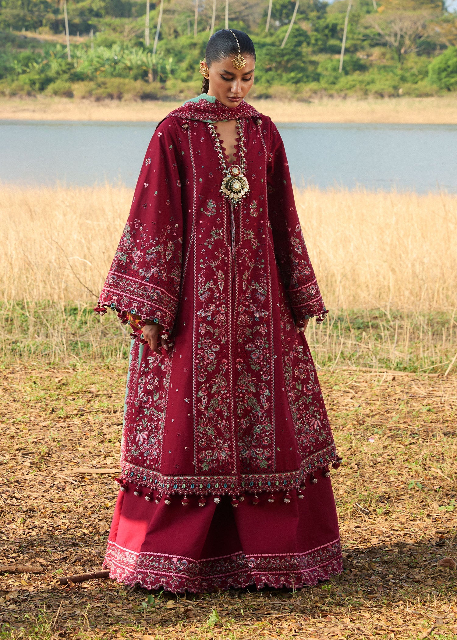 Hussain Rehar | Luxury Lawn'25 | Mahogany