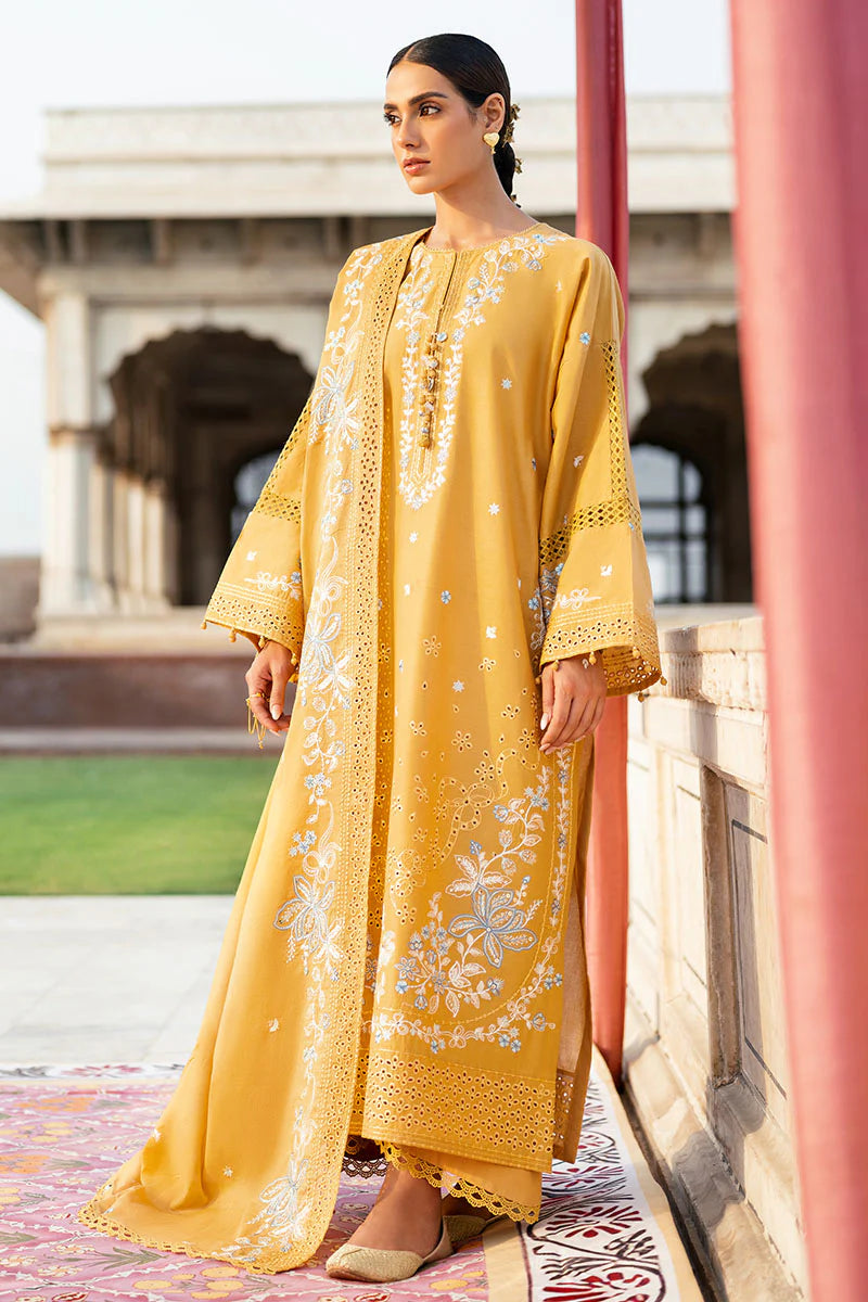Cross Stitch | MUSTARD MIRAGE-3PC EMBROIDERED LAWN SUIT