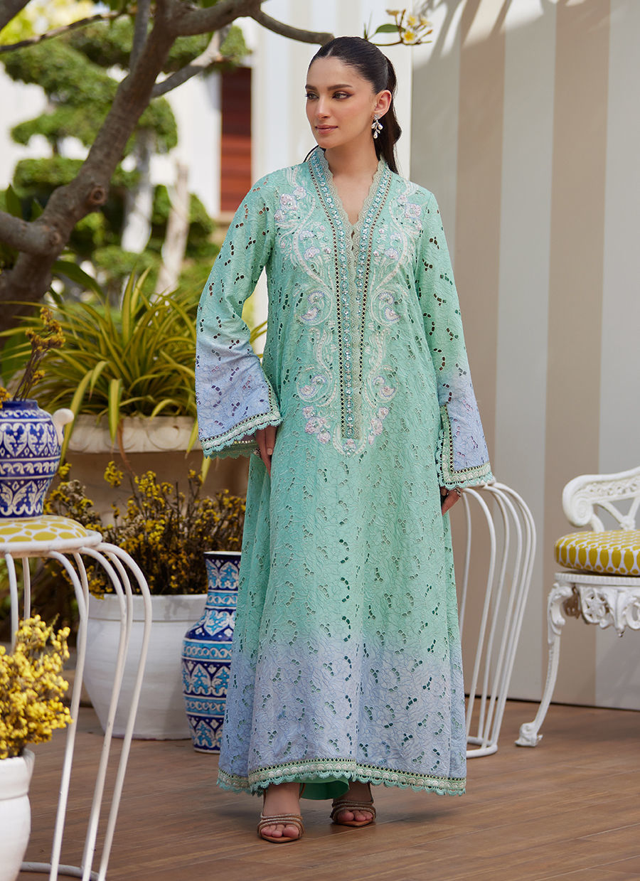 Farah Talib Aziz | Luxe Pret | Ciya Aqua Kaftan