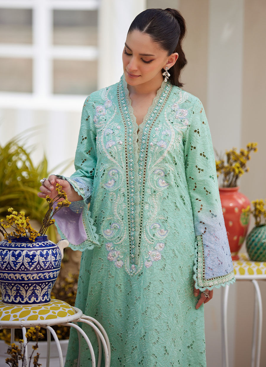 Farah Talib Aziz | Luxe Pret | Ciya Aqua Kaftan
