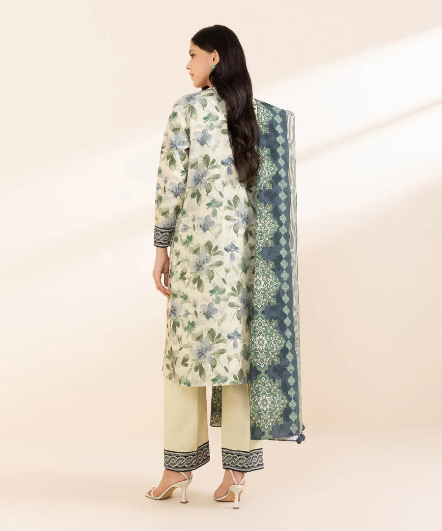 Sapphire - 3 Piece - Printed Light Khaddar Suit