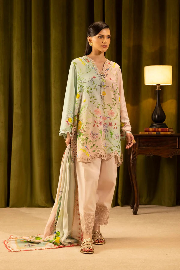Sana Safinaz | MUZLIN WINTER '25 | Linen Muzlin 3 Piece | M253-017A-3CY
