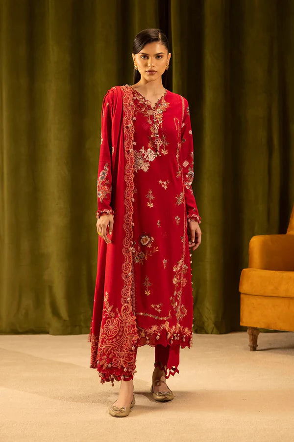 Sana Safinaz | MUZLIN WINTER '25 | Slub Muzlin 3 Piece | M253-002A-3CP