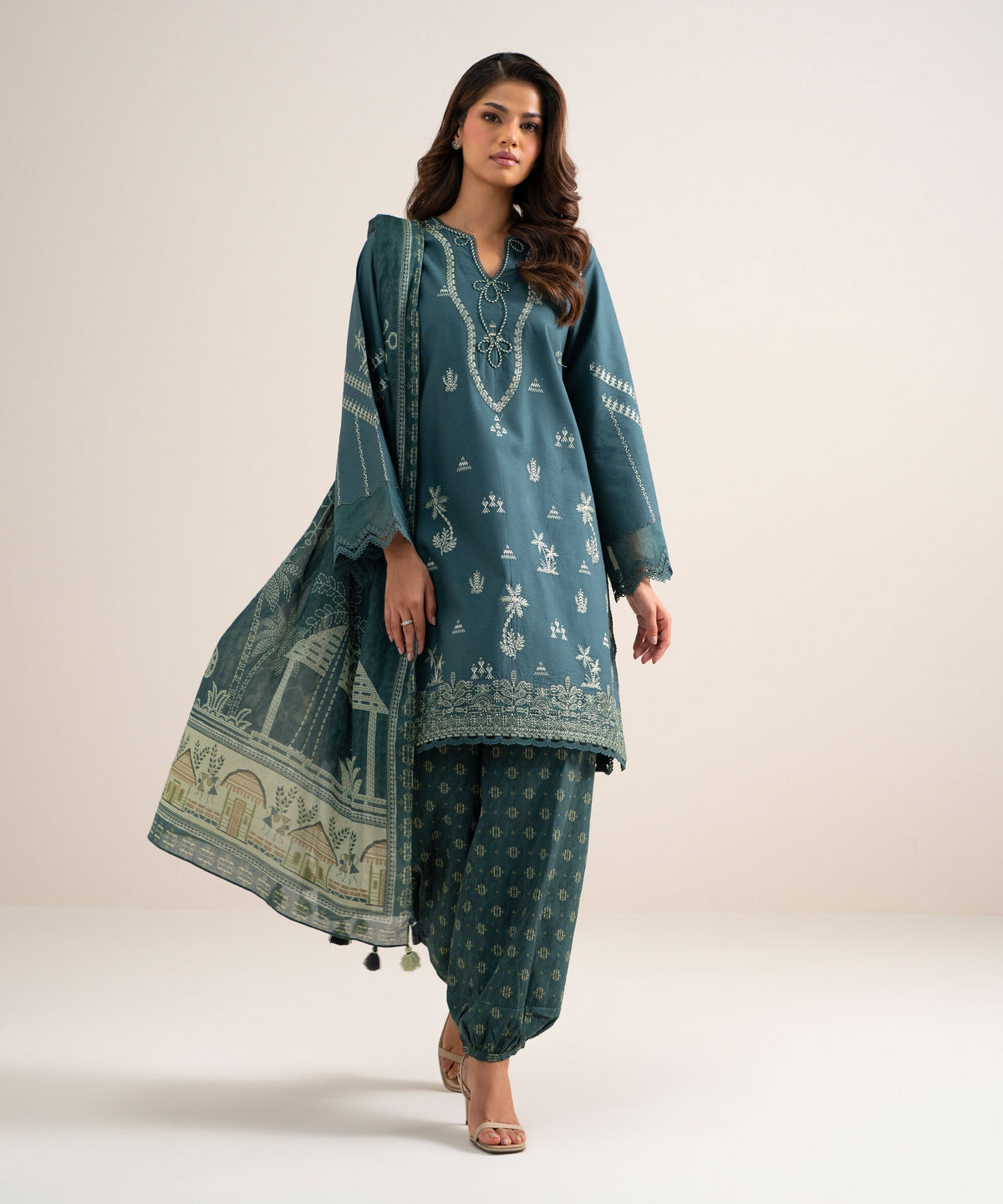 Sapphire | Intermix 26 | 3 Piece - Embroidered Cotton Suit S26V717
