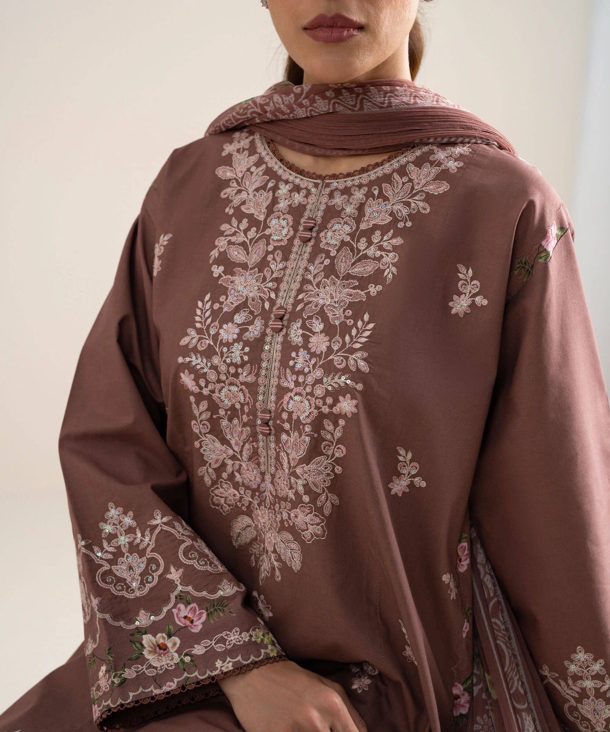 Sapphire | 3 Piece - Embroidered Lawn Suit 26V766