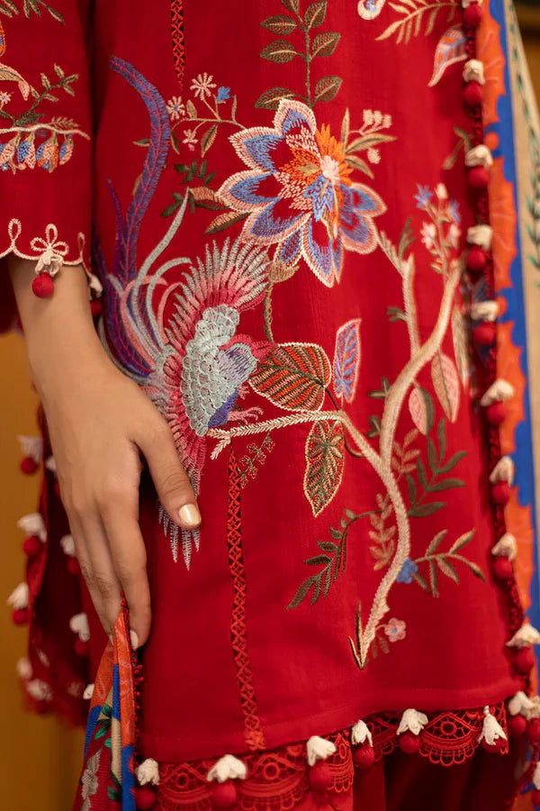 Sana Safinaz | MUZLIN WINTER '25 | Slub Muzlin 3 Piece | M253-001B-3CP