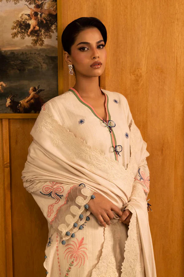 Sana Safinaz | MUZLIN WINTER '25 | Slub Muzlin 3 Piece | M253-003B-3CP